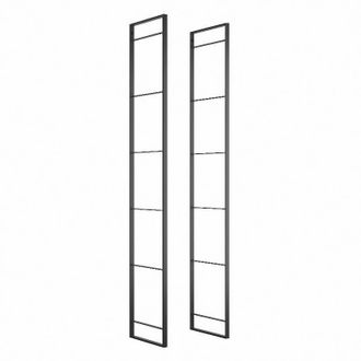 Emuca Emuca - Juego De Estructuras Para Estanter&iacute;a Lader, Altura 1790mm, Acero, Pintado Negro