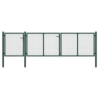 Berkfield Home Garden Gate Steel 400x100 cm Green