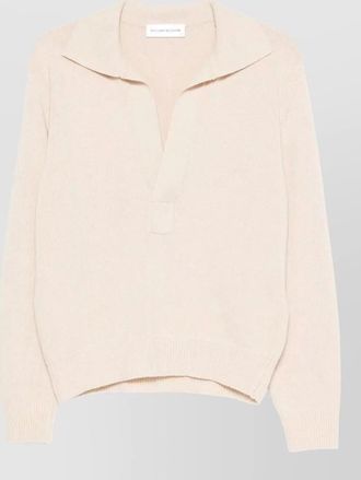 Victoria Beckham cashmere polo collar long-sleeve jumper