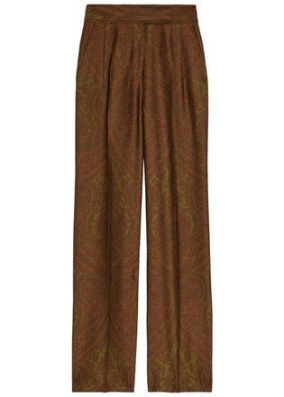 Etro Paisley-jacquard Straight-leg Trousers - Multicoloured - 38 (UK6 / XS)