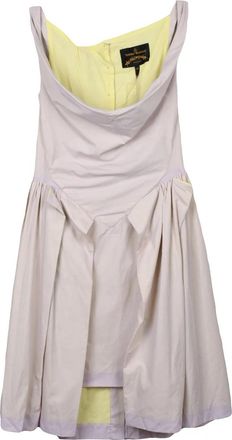 Vivienne Westwood Draped Neckline Cotton Sunday Dress With Button Back Closure