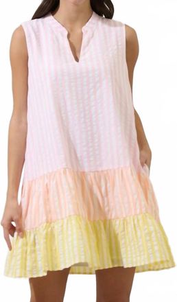Sugarlips Womens Addely Striped Shift Mini Dress In Color Block