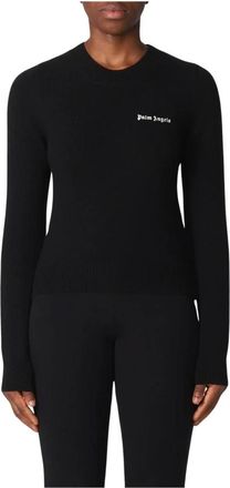 Palm Angels Chic Black Nylon Jumper