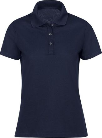 Trigema Poloshirt TRIGEMA TRIGEMA Poloshirt, Damen, Gr. XXL, blau (navy), 100% Baumwolle, Basic, Shirts Poloshirt