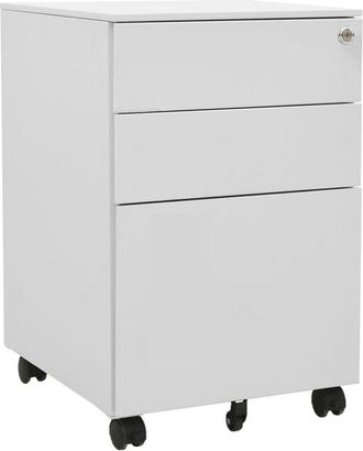 vidaXL Armario Archivador Acero Gris Claro 39x45x60 Cm Vidaxl