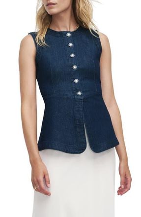 Favorite Daughter The Clocking In Denim Vest in Pepper at Nordstrom, Size X-Large