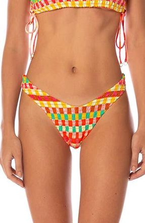 Maaji Golden Gambit Splendor Reversible Bikini Bottoms in Red at Nordstrom Rack, Size Medium