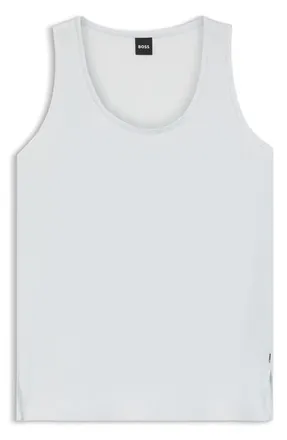 BOSS Bettyna Stretch Silk Tank in Pale Lagoon at Nordstrom, Size 12