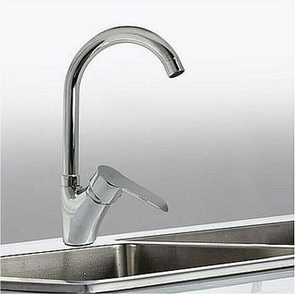 Trade Shop Trade Shop - Rubinetto Miscelatore Lavello Cucina Canna Alta Curva Modello Londra 52343a