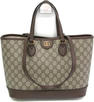Gucci Pre-owned Tote Bags, female, Beige, Size: ONE SIZE Pre-owned Fabric gucci-bags