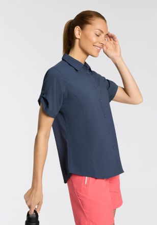 Killtec Funktionsbluse KILLTEC KOS 1 WMN WVN SHRT, Damen, Gr. 34, blau (nachtblau), Obermaterial: 100% Polyester, Blusen Funktionsbluse