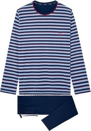 HOM Atlantic Long Pajama Set in Blue Stripes at Nordstrom, Size Xx-Large