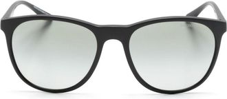 Emporio Armani round-frame sunglasses - men - Acetate - 56 - Black