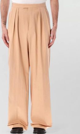 Dries Van Noten high rise pleated poplin wide trousers