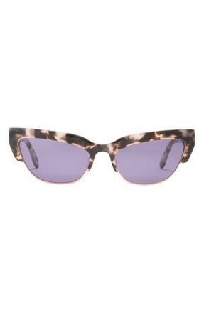 Bcbgmaxazria 56mm Extreme Kitten Combo Sunglasses in Blush Demi Shiny Rose Gold at Nordstrom Rack
