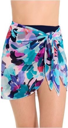 Gottex Mesh Sarong Wrap Skirt in Multi at Nordstrom