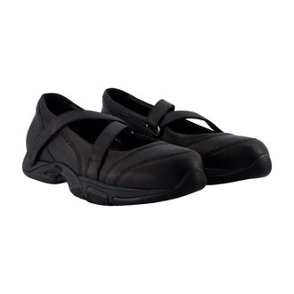 Our Legacy Mens Sweetheart Mary Jane Flat Black Calfskin