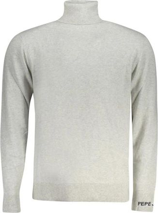 Pepe Jeans London Grigio Cotton Sweater - Heren - Coltruien - Grijs - 2XL - Katoen - Truien & Vesten
