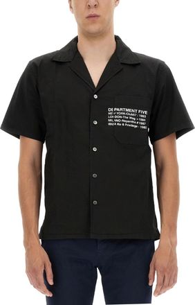 Department Five Hawaiian Shirt With Logo Print