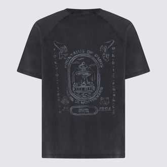 Maison Kitsun&eacute; Mens T-Shirts And Polos Black Faded _co