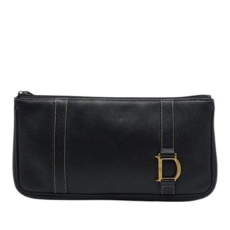 Dior Pre-owned Clutch Bag - Dames - Pre-owned - Zwart - Maat: ONE Size Leer