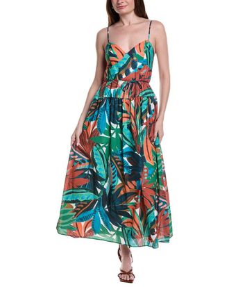 Julia Jordan Printed Balboa Linen-Blend Maxi Dress