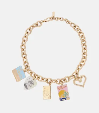 Chlo&eacute; Chlo&eacute; Postcards embellished necklace