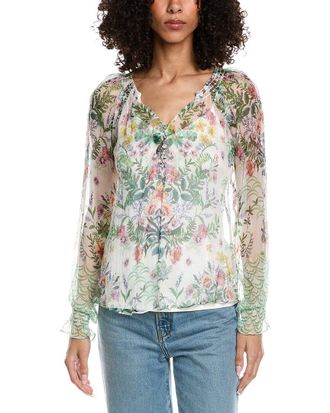 Hale Bob Hale Bob Monica Long Sleeve Silk Blouse