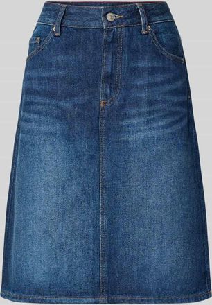 Tommy Hilfiger K&ouml;rpernaher Jeansrock aus reiner Baumwolle in Blau Melange, Gr&ouml;&szlig;e 34