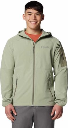 Columbia Mens Tall Heights II Hooded Softshell, Safari, Medium