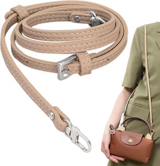 Generic Bag Strap | PU Leather Adjustable Tote Replacement,Straps for Purses with 2 Buckles,for Women Shoulder Small Handbag