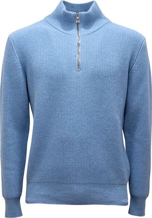 Ballantyne Truien & Vesten, Heren, Blauw, S, Wol, Half-Zip Wol Trui