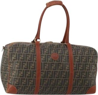 Fendi Pre-owned Vintage Boston Bag - Dames - Vintage Weekendtas - Bruin - ONE Size - Leer - Vintage
