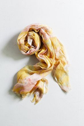 Elizabeth Gillett Golden Flower + Fern Scarf