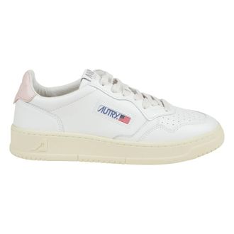 Autry Sneakers, female, White, Size: 11 US White Leather Sneakers with Pink Heel