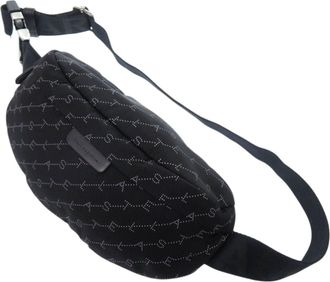 Stella McCartney Stella Mccartney Black Nylon Cotton Leather Sling Bag (Pre-Owned)