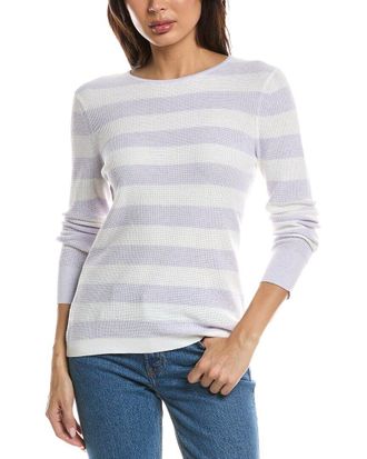 Fort&eacute; Cashmere Thermal Crewneck Cashmere-Blend Sweater