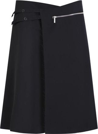SAPIO Zwarte asymmetrische wikkelrok - Heren - Midirokken - Zwart - 3XL - Katoen - Rokken