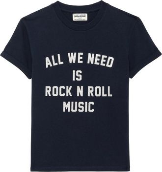 Zadig&Voltaire Walk Strass-embellished Slogan-print T-shirt