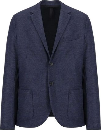Harris Wharf London Wollen blazer met enkele rij knopen - Blauw