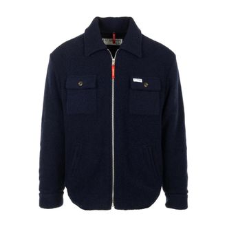 Fay Bomberjack - Heren - Zomerjassen - Blauw - XL - Wol - Jassen