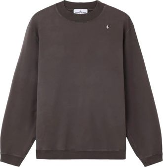 Stone Island Crewneck Sweatshirt - Heren - Sweatshirts - Grijs - 2XL - Katoen - Hoodies & sweatvesten