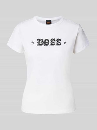 Boss Orange by Hugo Boss BOSS Orange Slim Fit T-Shirt aus reiner Baumwolle in Weiss, Gr&ouml;&szlig;e S