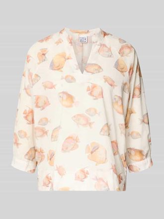 Emily van den Bergh Blusenshirt mit Tunikakragen in Offwhite, Gr&ouml;&szlig;e 36