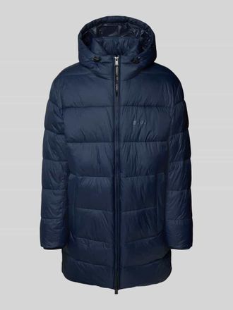 HUGO BOSS Regular Fit Steppjacke mit Label Print Modell CIKER in Marine, Gr&ouml;&szlig;e 46