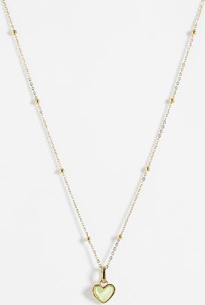 Abbott Lyon Collana con ciondolo a cuore in quarzo giallo placcata oro 18 carati