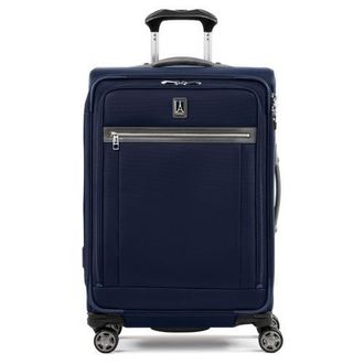 Travelpro Platinum Elite Softside Expandable Medium 25-Inch Checked Luggage in Dark Blue at Nordstrom