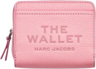 Marc Jacobs De Leren Mini Compacte Portemonnee - Dames - Portefeuilles - Roze - ONE Size - Leer - Accessoires