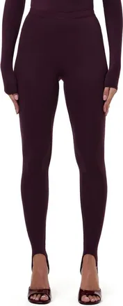 Naked Wardrobe Naked Stirrup Leggings in Dark Plum at Nordstrom, Size X-Small