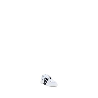 Valentino Garavani Mens White Calf Leather Bos Taurus Athletic Sneakers
